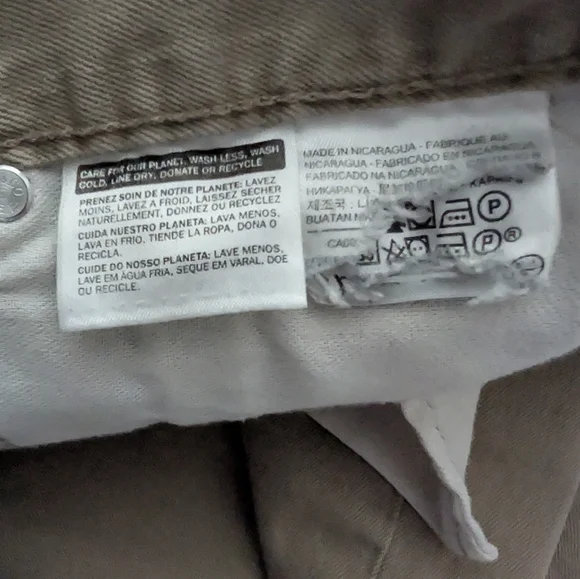 Levis Mens 505 Regular Fit Straight Leg Jeans Beige Khaki 36x32 Workwear Casual - Picture 7 of 11